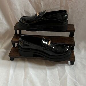 Steve Madden Glossy Black Loafers